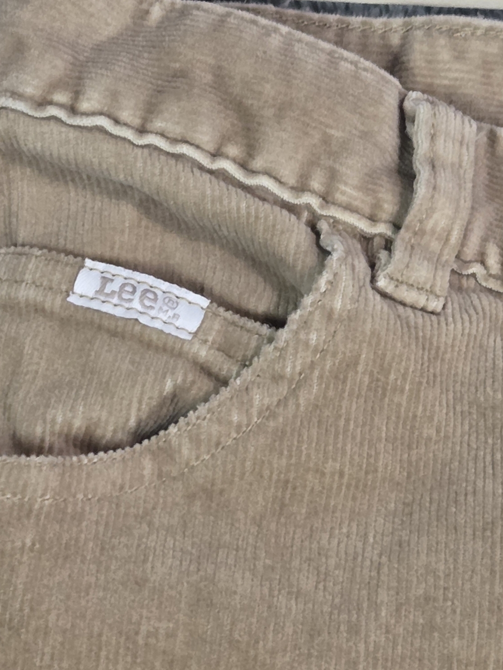 Vintage 90s ORIGINAL LEE corduroy Mom Pants Woman Size 14m  30/29 Beige - Picture 8 of 13